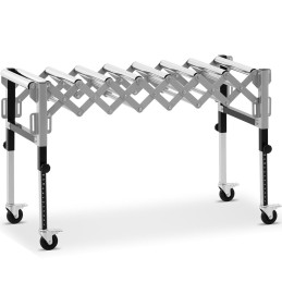 Tiektuvo transportavimo ritininis stalas sulankstomas 9 rulonai iki 130 kg 145 x 59 x 96 cm