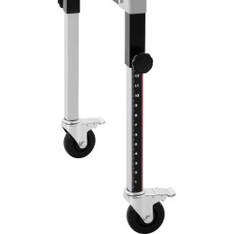 Tiektuvo transportavimo ritininis stalas sulankstomas 9 rulonai iki 130 kg 145 x 59 x 96 cm