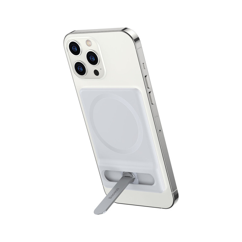 Sulankstomas telefono stovas su magnetiniu laikikliu baltas