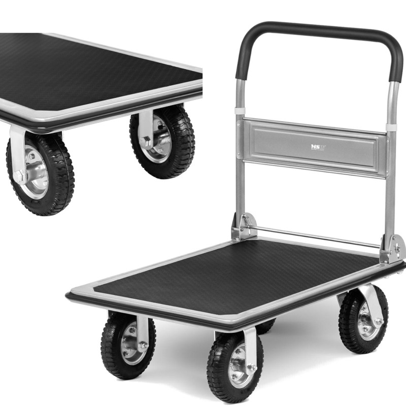 Sulankstomas rankinis laikymo platformos vežimėlis iš vienos pusės iki 300 kg 80 x 60 cm Sulankstomas rankinis laikymo platformos vežimėlis iš vienos pusės iki 300 kg 80 x 60 cm