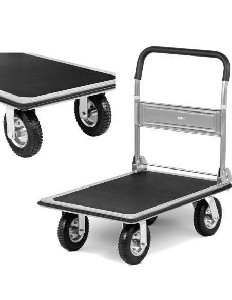Sulankstomas rankinis laikymo platformos vežimėlis iš vienos pusės iki 300 kg 80 x 60 cm Sulankstomas rankinis laikymo platformos vežimėlis iš vienos pusės iki 300 kg 80 x 60 cm