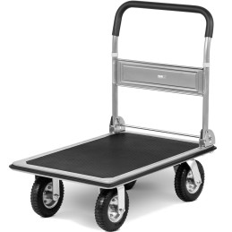 Sulankstomas rankinis laikymo platformos vežimėlis iš vienos pusės iki 300 kg 80 x 60 cm