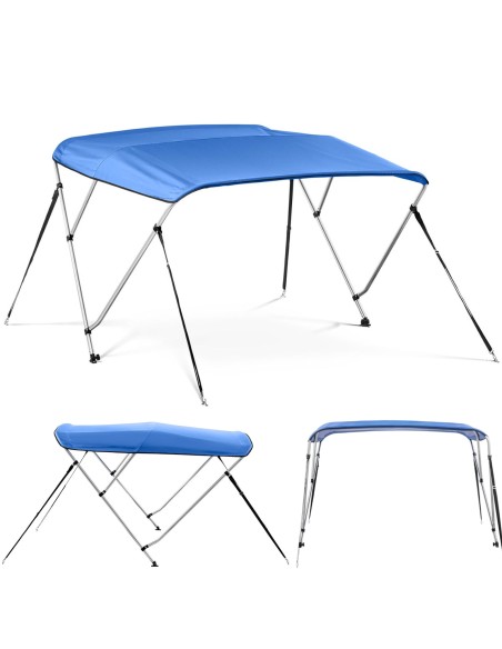 Baldakimo bimini viršus valtims 3 arkos 180 x 194 x 117 cm kobalto Baldakimo bimini viršus valtims 3 arkos 180 x 194 x 117 cm kobalto