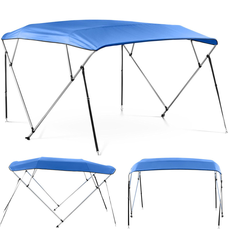 Baldakimo bimini viršus valtims 4 arkos 236 x 194 x 146 cm kobalto
