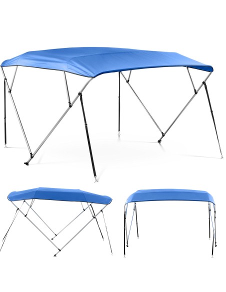 Baldakimo bimini viršus valtims 4 strypai 236 x 215 x 146 cm kobaltas Baldakimo bimini viršus valtims 4 strypai 236 x 215 x 146 cm kobaltas