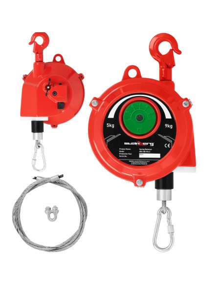 Kabelio balansavimo spyruoklinis įtempimo mažinimas įrankiams 5 - 9 kg 1,3 m Kabelio balansavimo spyruoklinis įtempimo mažinimas įrankiams 5 - 9 kg 1,3 m