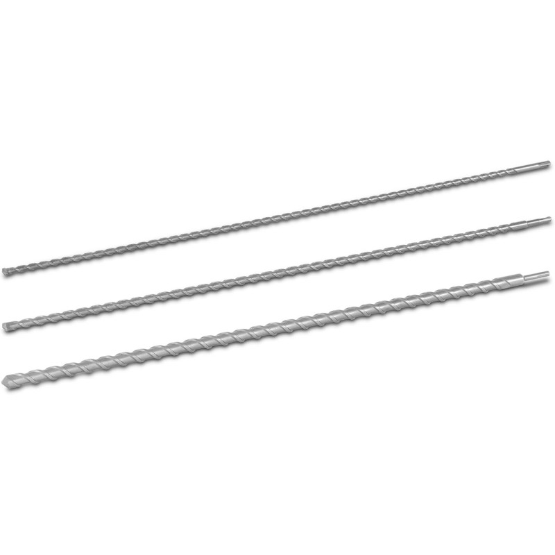 Betono grąžtų rinkinys SDS PLUS HRC50 ilgis 1000 mm sk. 12mm 16mm 24mm - 3 vnt.
