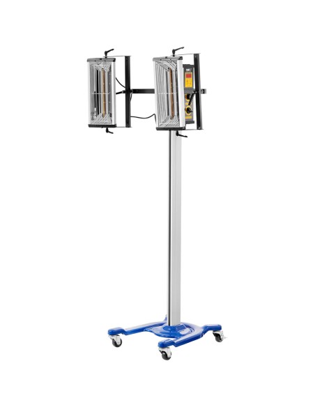 2 x 1000 W dirbtuvių infraraudonųjų spindulių šildytuvas automobilio kėbulo džiovinimui ant stovo