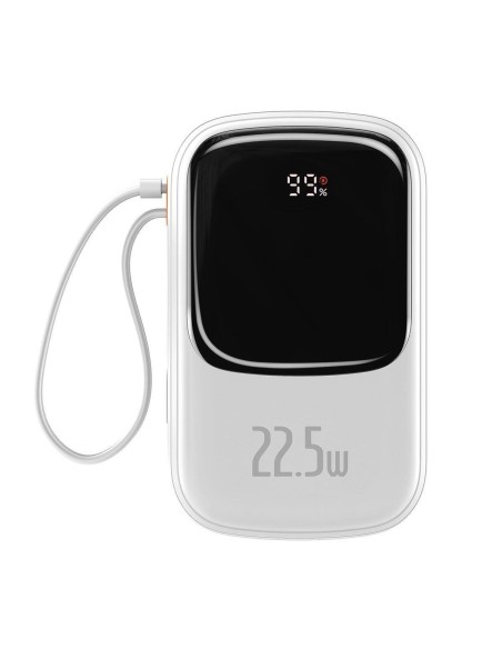 Maitinimo bankas su greitu įkrovimu 20000mAh 22,5W QC-PD-SCP-FCP USB-C kabelis baltas Maitinimo bankas su greitu įkrovimu 20000mAh 22,5W QC-PD-SCP-FCP USB-C kabelis baltas