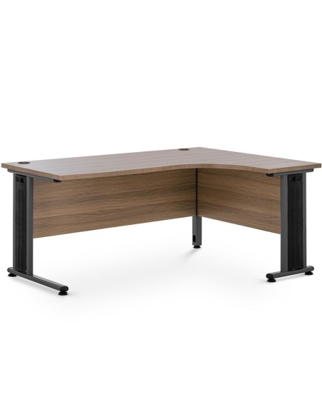 Kampinis kompiuterio stalas ant metalinio rėmo 160 x 120 cm rudas Kampinis kompiuterio stalas ant metalinio rėmo 160 x 120 cm rudas