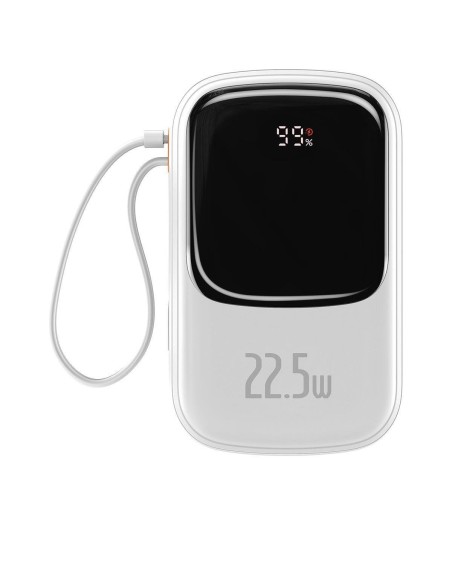 Maitinimo bankas su greitu įkrovimu 20000mAh 22,5W QC-PD-SCP-FCP USB-C kabelis baltas Maitinimo bankas su greitu įkrovimu 20000mAh 22,5W QC-PD-SCP-FCP USB-C kabelis baltas