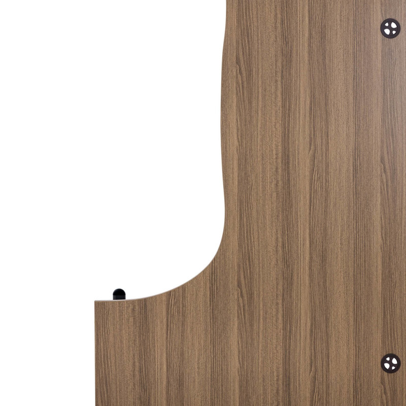 Kampinis kompiuterio stalas ant metalinio rėmo 160 x 120 cm rudas