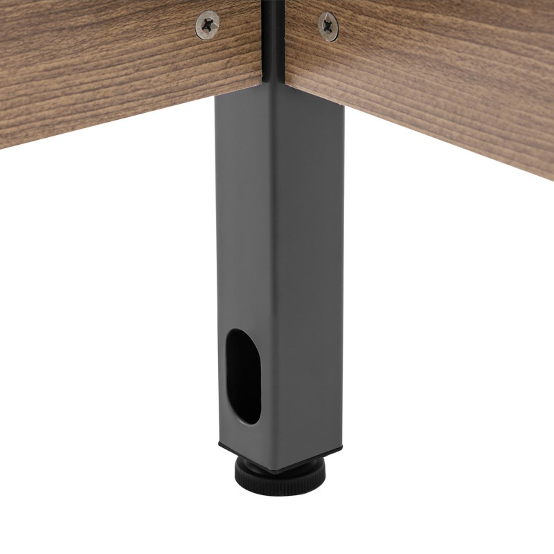 Kampinis kompiuterio stalas ant metalinio rėmo 160 x 120 cm rudas