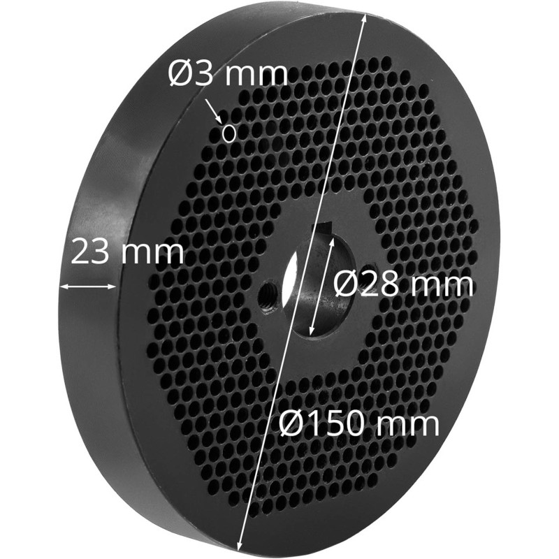 WIE-PM-2500 granulių sieto matricos sk. 3 mm