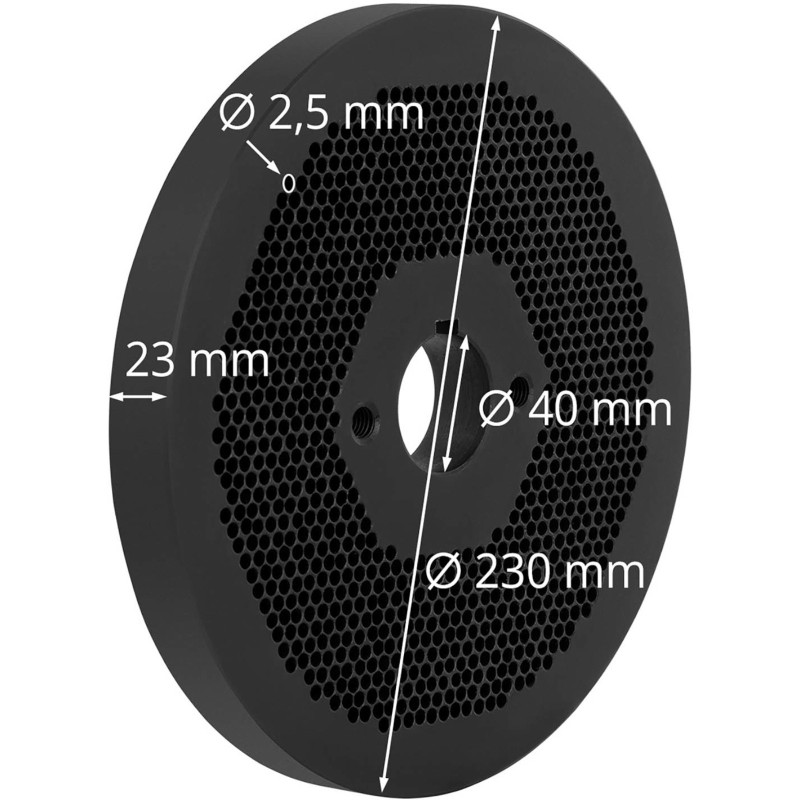 WIE-PM-3000 granulių sieto matricos sk. 2,5 mm