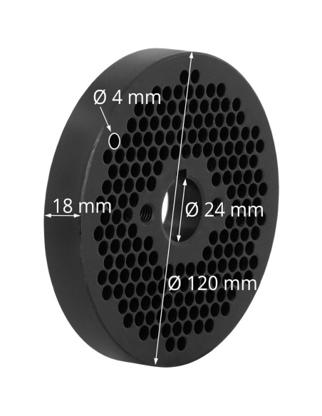 WIE-PM-1500 WIE-PM-500 granulių sieto matricos sk. 4 mm WIE-PM-1500 WIE-PM-500 granulių sieto matricos sk. 4 mm