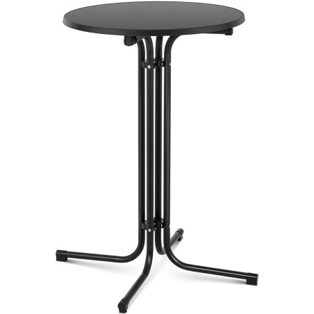 Baro stalas apvalus aukštas sulankstomas stalas, sk. 70 cm aukščio 110 cm juodos spalvos Baro stalas apvalus aukštas sulankstomas stalas, sk. 70 cm aukščio 110 cm juodos spalvos