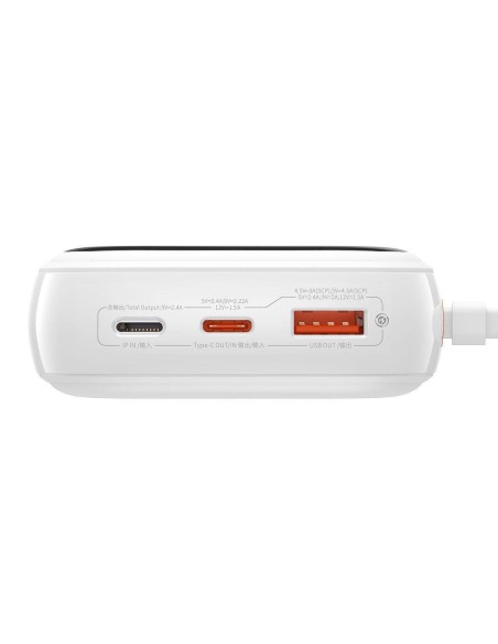 Maitinimo bankas su greitu įkrovimu 20000mAh 22,5W QC-PD-SCP-FCP USB-C kabelis baltas Maitinimo bankas su greitu įkrovimu 20000mAh 22,5W QC-PD-SCP-FCP USB-C kabelis baltas