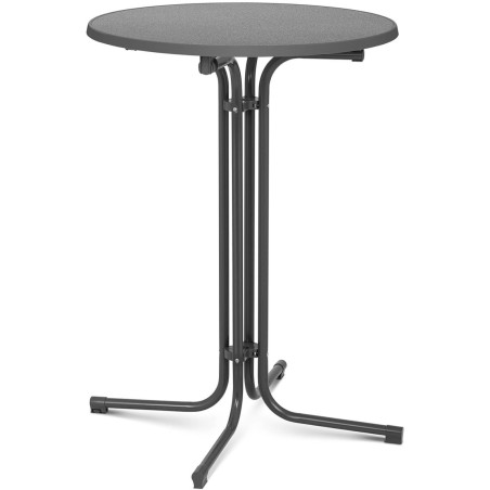 Baro stalas apvalus aukštas sulankstomas stalas, sk. 80 cm aukščio 110 cm juodos spalvos Baro stalas apvalus aukštas sulankstomas stalas, sk. 80 cm aukščio 110 cm juodos spalvos