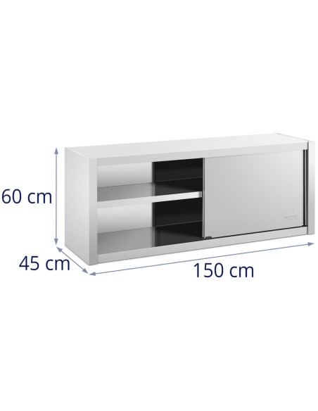 Gastronominė sieninė spinta su stumdomomis durimis PLIENAS 150 x 45 x 60 cm Gastronominė sieninė spinta su stumdomomis durimis PLIENAS 150 x 45 x 60 cm