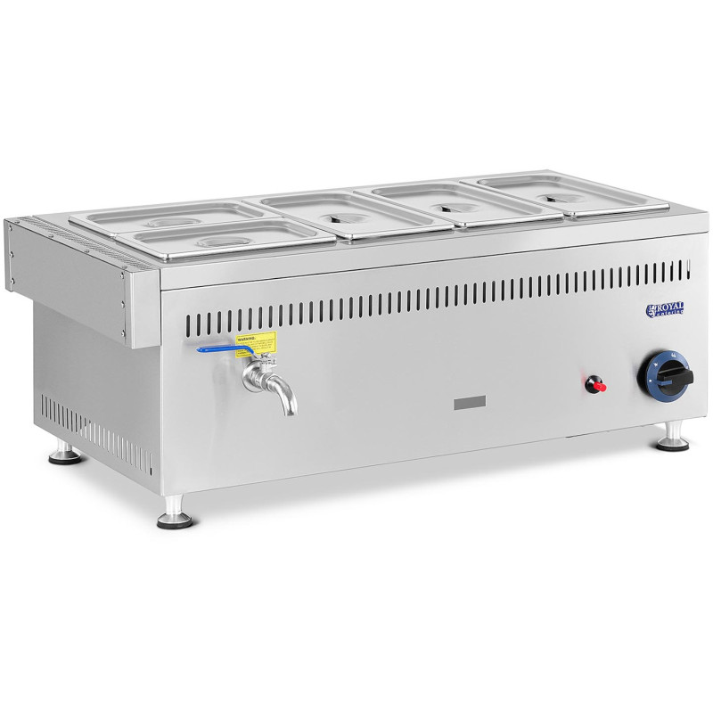 Bain marie dujinis vandens šildytuvas 0,02 bar 3300 W 3x GN 1/3 2x GN 1/4