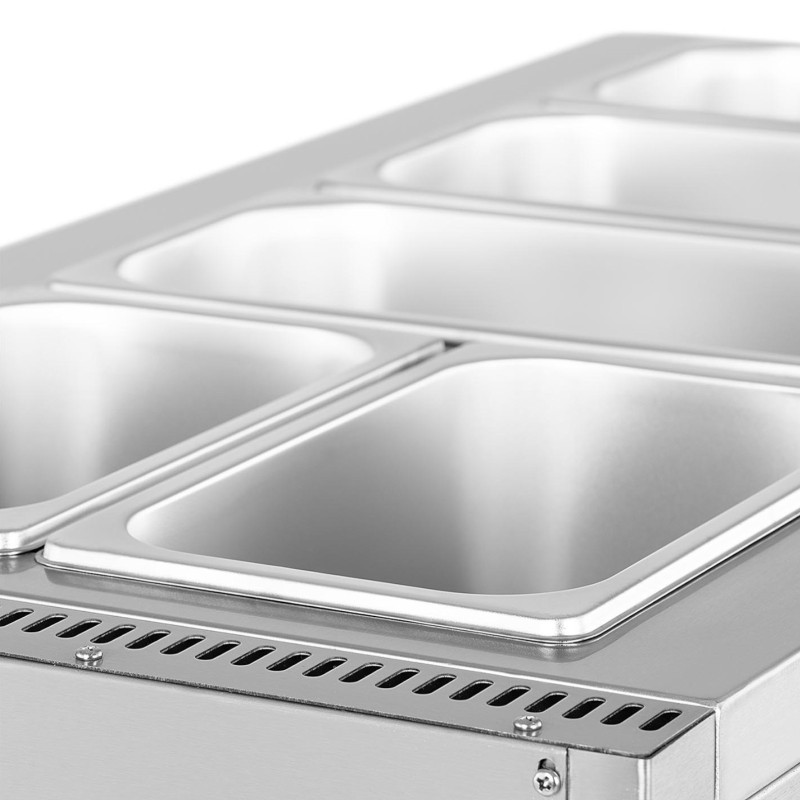 Bain marie dujinis vandens šildytuvas 0,02 bar 3300 W 3x GN 1/3 2x GN 1/4