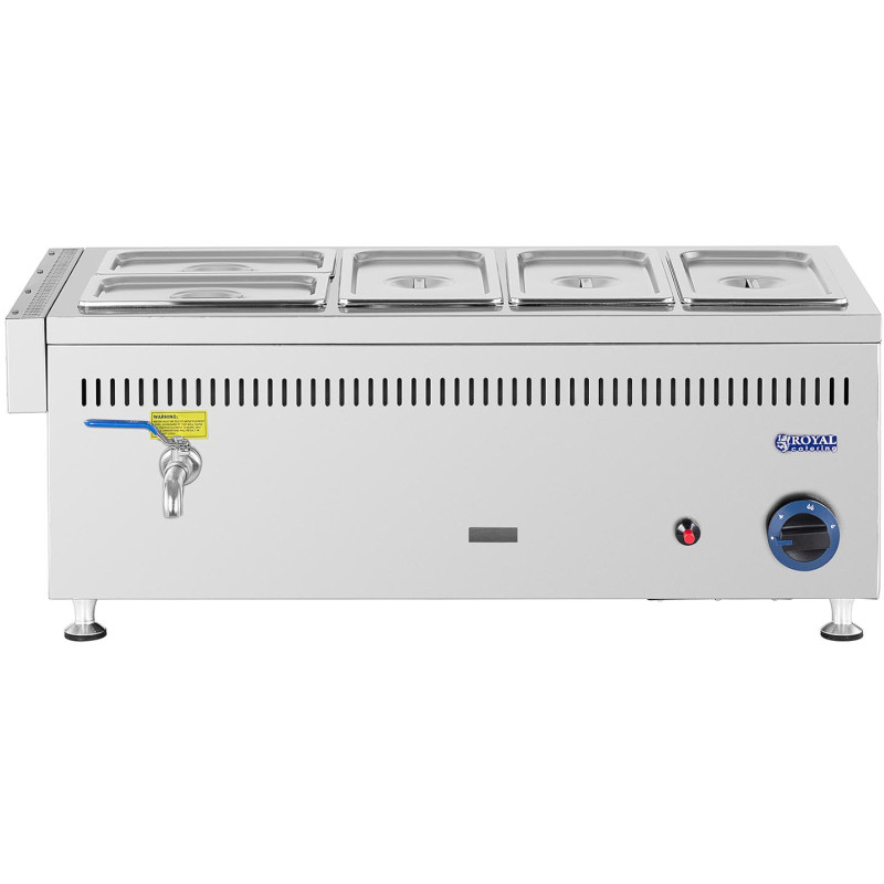 Bain marie dujinis vandens šildytuvas 0,02 bar 3300 W 3x GN 1/3 2x GN 1/4