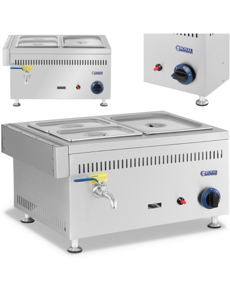 Bain marie dujinis vandens šildytuvas 0,02 baro 3300 W 1x GN 1/2 2x GN 1/4