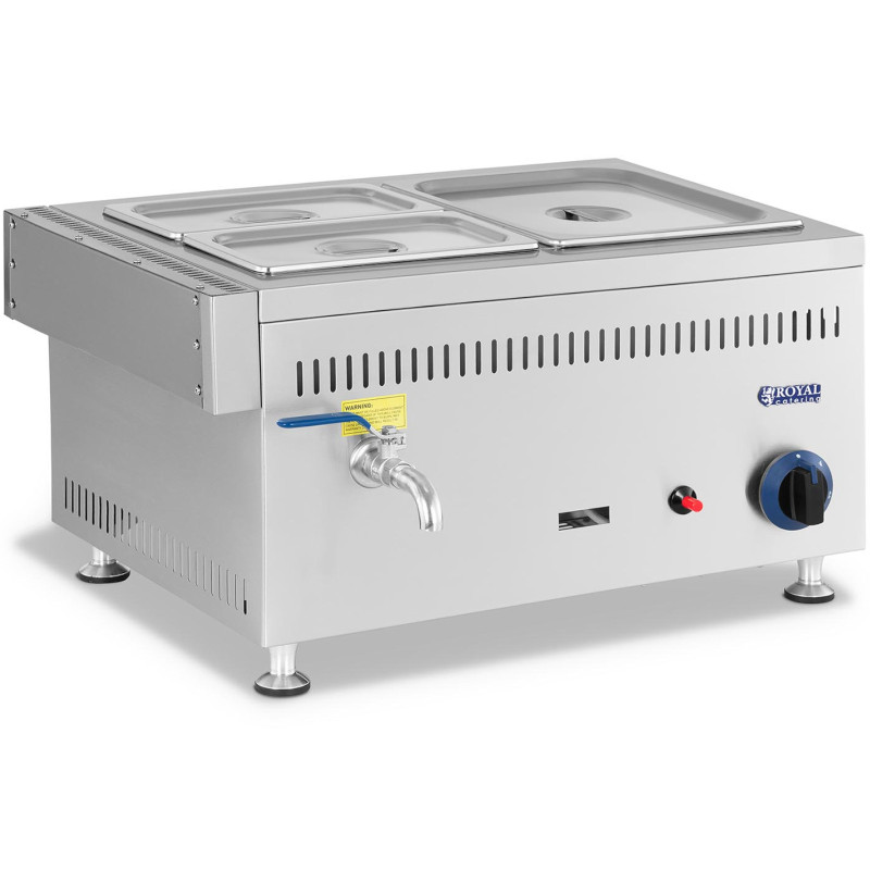 Bain marie dujinis vandens šildytuvas 0,02 baro 3300 W 1x GN 1/2 2x GN 1/4