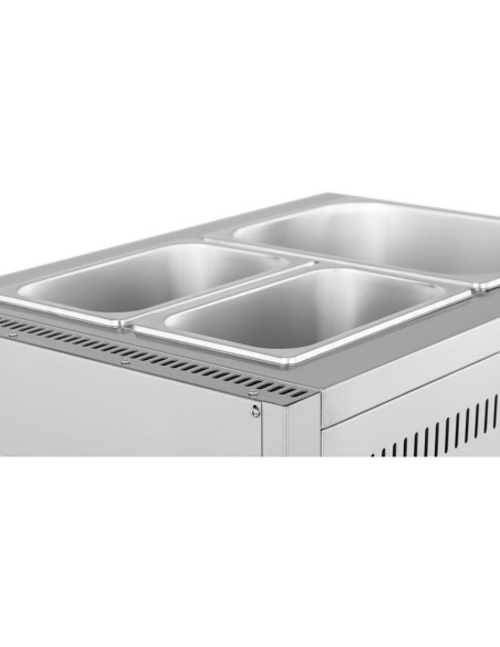 Bain marie dujinis vandens šildytuvas 0,02 baro 3300 W 1x GN 1/2 2x GN 1/4