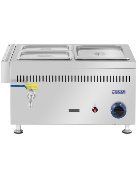 Bain marie dujinis vandens šildytuvas 0,02 baro 3300 W 1x GN 1/2 2x GN 1/4