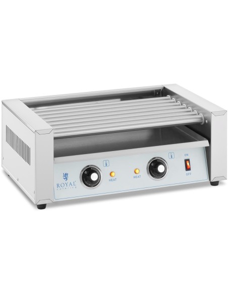 Ritininis grilio šildytuvas dešrainiams - 7 ritinėliai 700 W Ritininis grilio šildytuvas dešrainiams - 7 ritinėliai 700 W