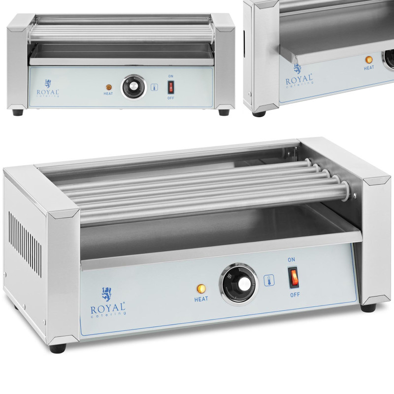 Ritininis grilio šildytuvas dešrainiams - 5 ritinėliai 500 W