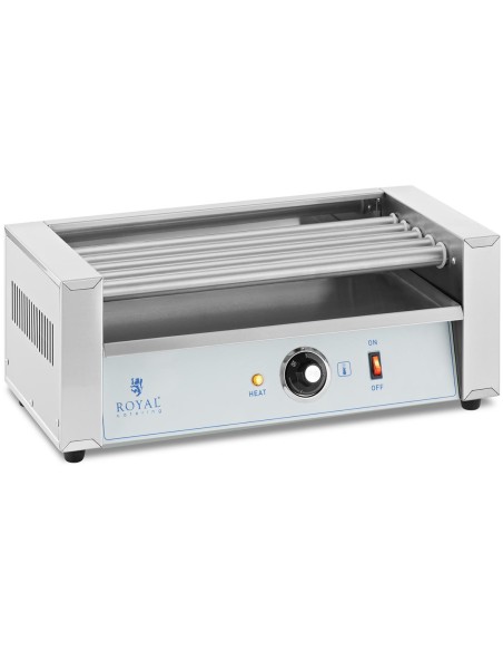 Ritininis grilio šildytuvas dešrainiams - 5 ritinėliai 500 W Ritininis grilio šildytuvas dešrainiams - 5 ritinėliai 500 W