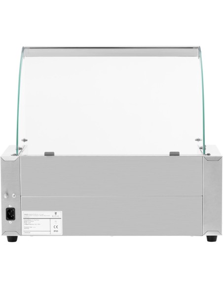 Ritininis grilio šildytuvas dešrainiams su dangteliu - 5 ritinėliai 500 W Ritininis grilio šildytuvas dešrainiams su dangteliu - 5 ritinėliai 500 W