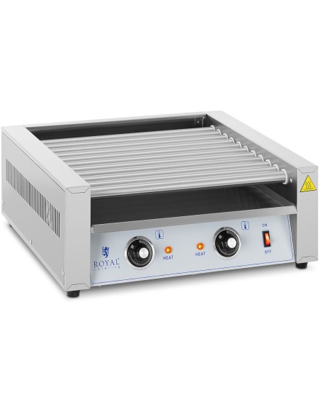 Ritininis grilio šildytuvas dešrainiams - 11 ritinių 1100 W Ritininis grilio šildytuvas dešrainiams - 11 ritinių 1100 W