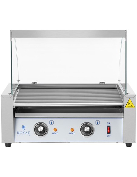 Kaitinamosios ritininės kepsninės dešrainiams su dangteliu - 11 ritinių 1100 W Kaitinamosios ritininės kepsninės dešrainiams su dangteliu - 11 ritinių 1100 W