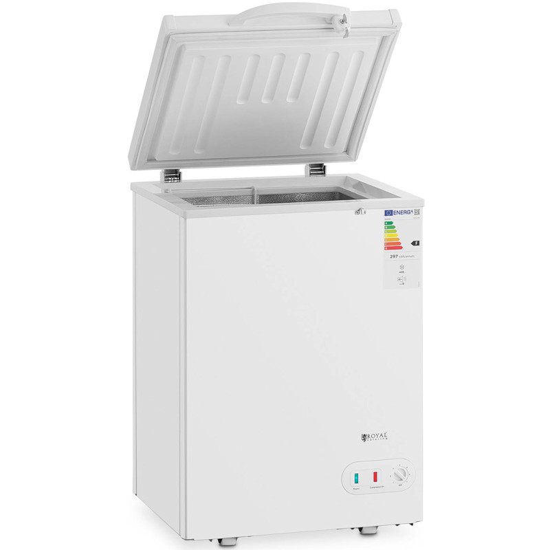 Rakinamas krūtinės šaldiklis 1 krepšys 97 L -25 iki -18 C 63 W