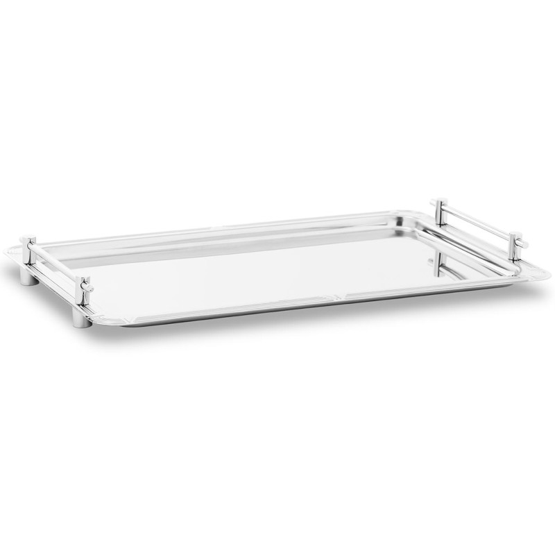 Stačiakampio formos maitinimo švediško stalo serviravimo padėklas su rankenomis STEEL GN 1/1
