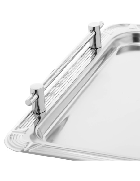Stačiakampio formos maitinimo švediško stalo serviravimo padėklas su rankenomis STEEL GN 1/1 Stačiakampio formos maitinimo švediško stalo serviravimo padėklas su rankenomis STEEL GN 1/1