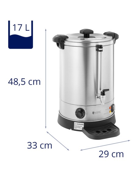 Varnik vandens šildytuvas su dvigubomis sienelėmis ir kanalizacija 13,5 L 2500 W sidabrinis Varnik vandens šildytuvas su dvigubomis sienelėmis ir kanalizacija 13,5 L 2500 W sidabrinis