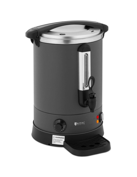 Warnik vandens šildytuvas su dvigubomis sienelėmis ir kanalizacija 13,5 L 2500 W pilka