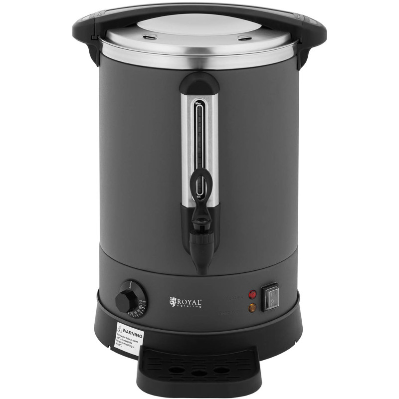 Warnik vandens šildytuvas su dvigubomis sienelėmis ir kanalizacija 13,5 L 2500 W pilka