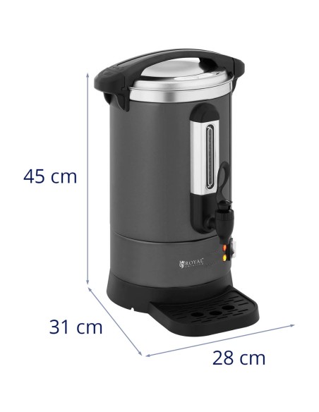Arbatos kavos virimo aparatas su čiaupu ir lašintuvu 6 L 950 W pilka Arbatos kavos virimo aparatas su čiaupu ir lašintuvu 6 L 950 W pilka
