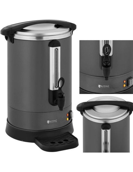 Arbatos kavos virimo aparatas su čiaupu ir nuvarvėjimo padėklu 14 L 1400 W pilka Arbatos kavos virimo aparatas su čiaupu ir nuvarvėjimo padėklu 14 L 1400 W pilka