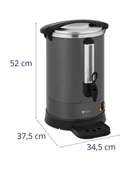 Arbatos kavos virimo aparatas su čiaupu ir nuvarvėjimo padėklu 14 L 1400 W pilka Arbatos kavos virimo aparatas su čiaupu ir nuvarvėjimo padėklu 14 L 1400 W pilka