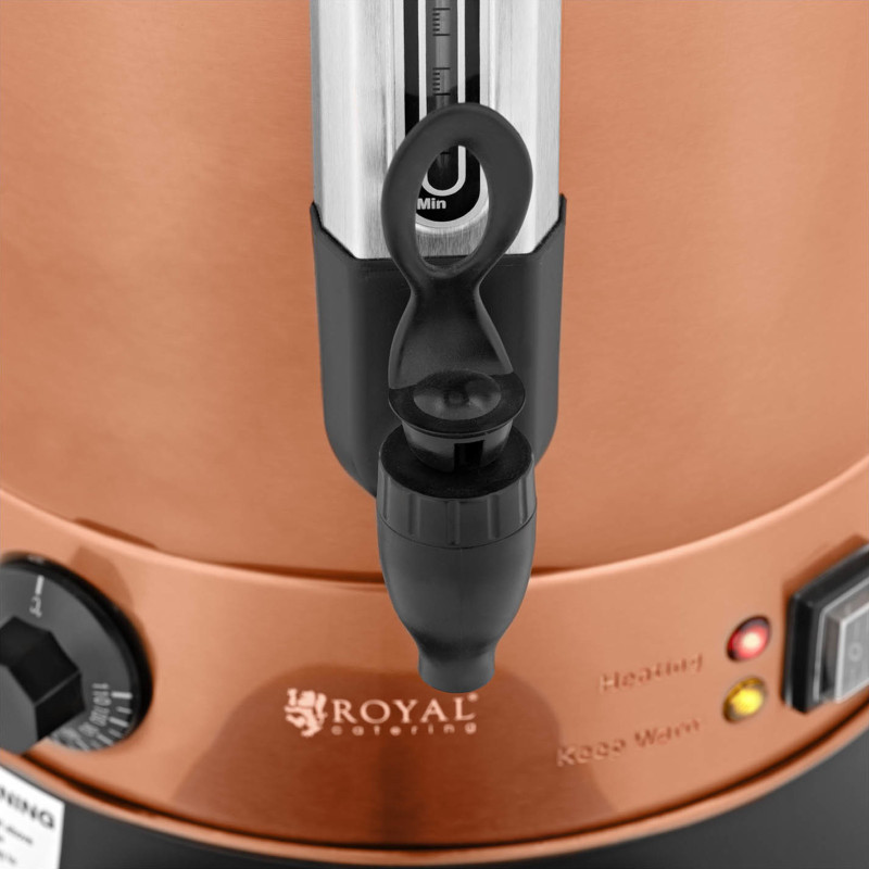 Varnik vandens šildytuvas su dvigubomis sienelėmis ir kanalizacija 13,5 L 2500 W oranžinė