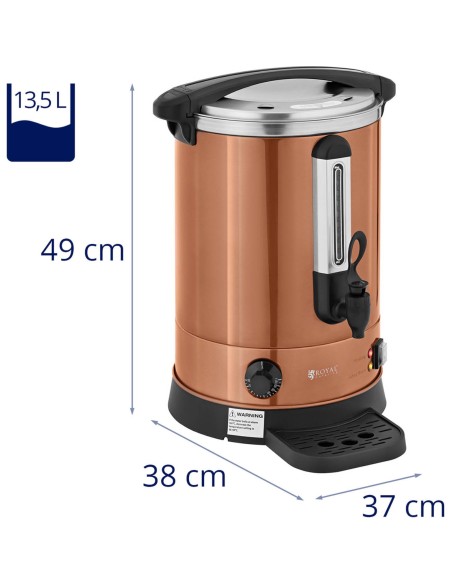 Varnik vandens šildytuvas su dvigubomis sienelėmis ir kanalizacija 13,5 L 2500 W oranžinė Varnik vandens šildytuvas su dvigubomis sienelėmis ir kanalizacija 13,5 L 2500 W oranžinė