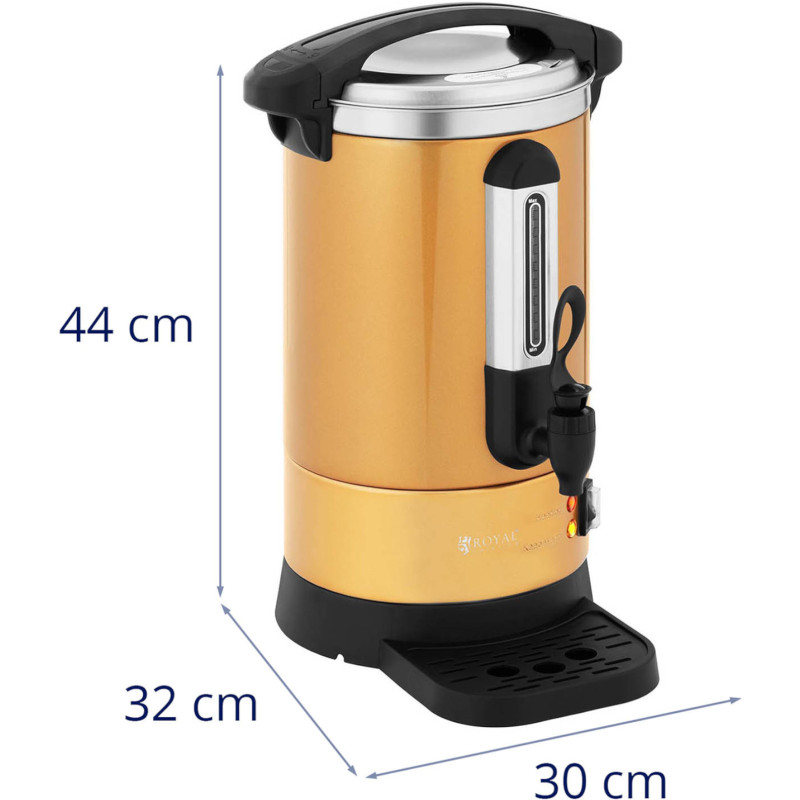Arbatos kavos virimo aparatas su čiaupu ir lašintuvu 6 l 950 W aukso