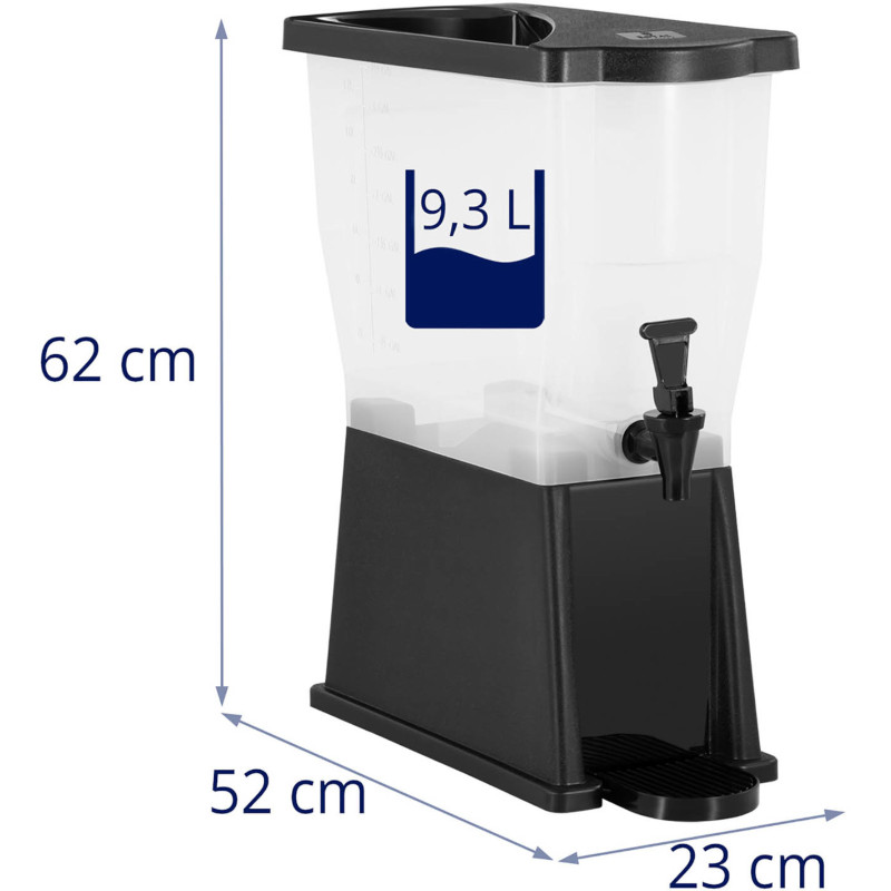 Limonadų sulčių dozatorius su plastikiniu čiaupu 9,3 l